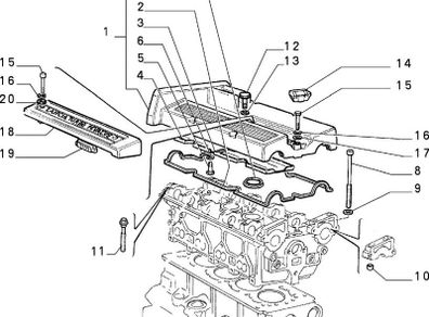 Lancia Delta Integrale 16v,EVO,EVO 2, FIAT, Cam Cover Bolt (Short) 16v SET x5 14305624