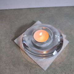 Round Clear Nachtmann Crystal Night Light Candle Holder