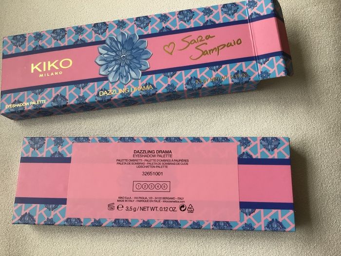 Brand New Kiko Sara Sampaio Dazzling Drama Eyeshadow Palette