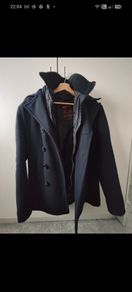 Schott NYC Men's Cyclone 2 Peacoat Reefer Long Sleeve Coat