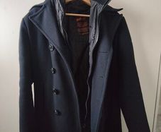 Schott NYC Men's Cyclone 2 Peacoat Reefer Long Sleeve Coat