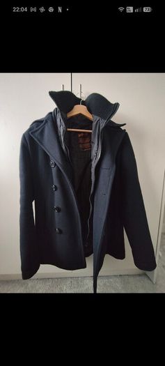 Schott NYC Men's Cyclone 2 Peacoat Reefer Long Sleeve Coat