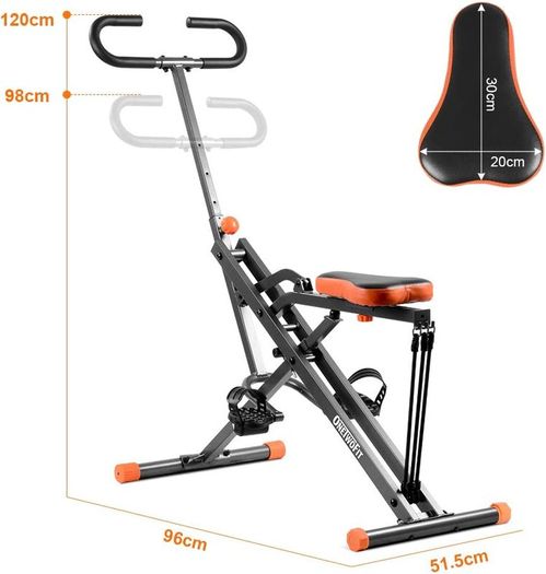 ABS Booster Abdominal Booster, Foldable Abdominal Machine with Adjustable Seat, Fitness ABS Machine, Squat Machine, Abdominal Trainers for Abs Arms Legs Back and Glutes