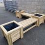 Corner Bench with Planters Image 3