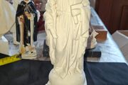 Rare Antique Biscuit Porcelain Statue of Saint Joseph, It dates from the 19th or early 20th century,  by French manufacturer Mauger &amp; Fils