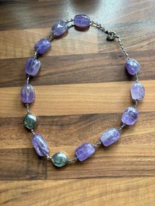 Navajo Chunky Purple Amethyst Necklace | Sterling Silver