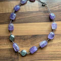 Navajo Chunky Purple Amethyst Necklace | Sterling Silver