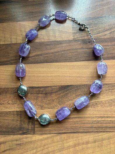 Navajo Chunky Purple Amethyst Necklace | Sterling Silver