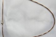 Vintage 9ct 375 YELLOW GOLD BOX CHAIN 16,7" necklace  links spring ring clasp 7,3g