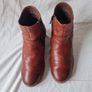 ecco  brown leather boots Size 4 eu 37 zip up in excellent condition Image 3