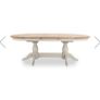 EZ Loving LOIRE Grey Oval Extending Dining Table & 6 fabric chairs Image 2