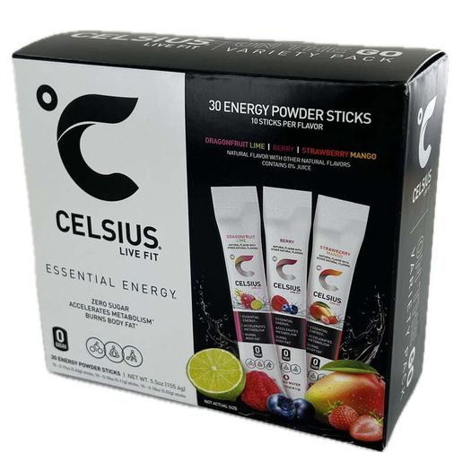 Celsius Live Fit Essential Energy Powder Sticks 30-Pack  American Import