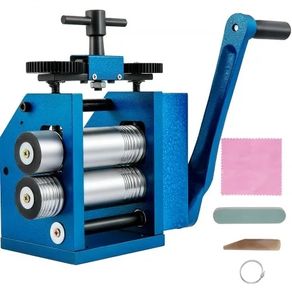 Rolling Mill 4.4"/112mm Jewelry Rolling Mill Machine Gear Ratio 1:2.5 Wire Roller Mill 0.1-7mm Press Thickness Manual Combination
