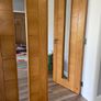 Oak engineered double doors with glass panels Image 2