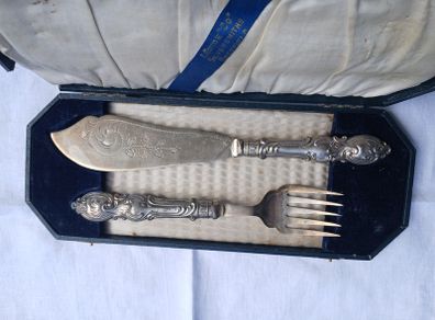 Antique Fish Set - Serving Knife and Fork