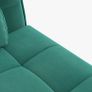 Accent Chair with Footstool Set, Tufted Upholstered Armless Lounge Chair with Pillow and Steel Legs for Living Room, Bedroom, Green Image 7