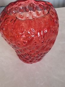 Strawberry Shaped Glass Vase