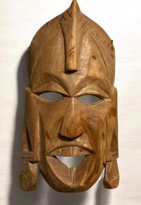 vintage African wooden mask