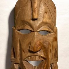 vintage African wooden mask
