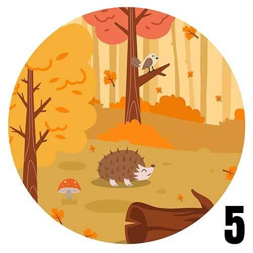Round Mouse Pad in High-Resolution Print Autumn Theme or Personalised Next Day Dispatch