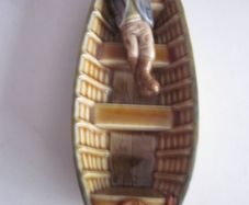 Vintage Wade Porcelain Fishing Man Asleep In Boat Figure