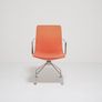 Orange Fabric and Chrome Swivel Office Chair Comet by Gunilla Allard for Lammhult, 1990s Image 2