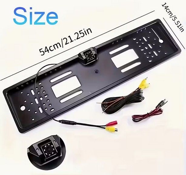 Registration Plate Frame with 12V Rear View Camera