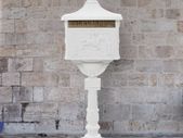 Pedestal Letterbox Aluminium Vintage Style Rustproof White