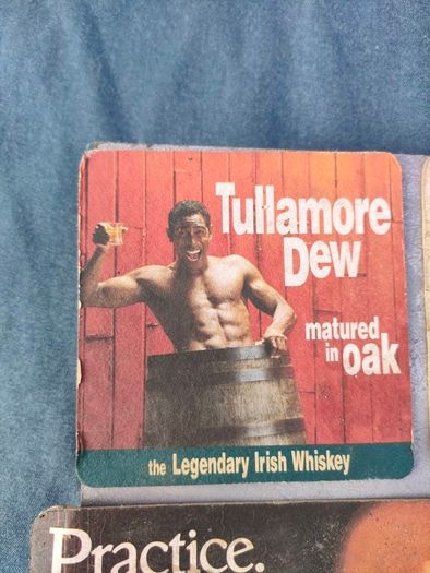 Vintage beer mat collage