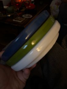 Ceramic plant pot plates x 3