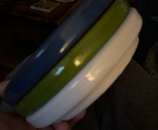 Ceramic plant pot plates x 3