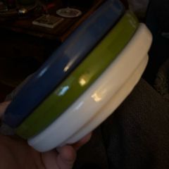 Ceramic plant pot plates x 3