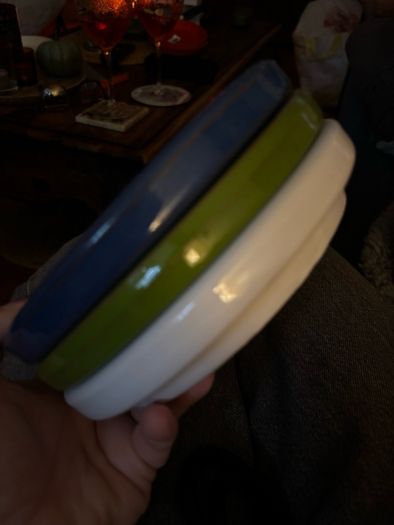 Ceramic plant pot plates x 3