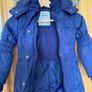Brand New Girl's Navy Long Line Winter Coat Image 7