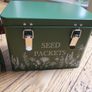 Seeds packets metal box, retro style storage box NEW Image 6