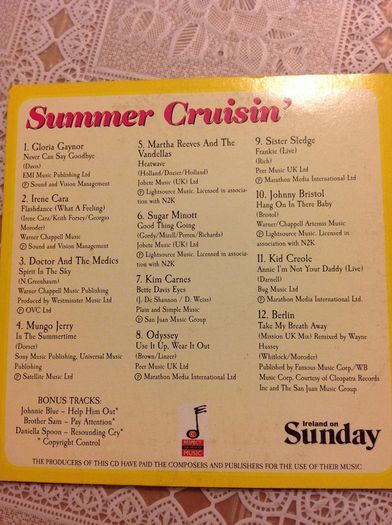 Summer Cruisin'.   Compilation CD.