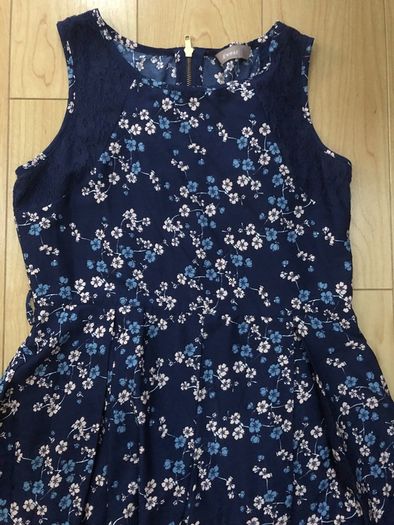 Navy Floral Dress
