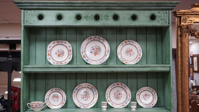 Vintage Irish Pine Kitchen Dresser Artist Upcycled