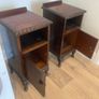 Antique Bedside Lockers - Pair - Mahogany Image 6
