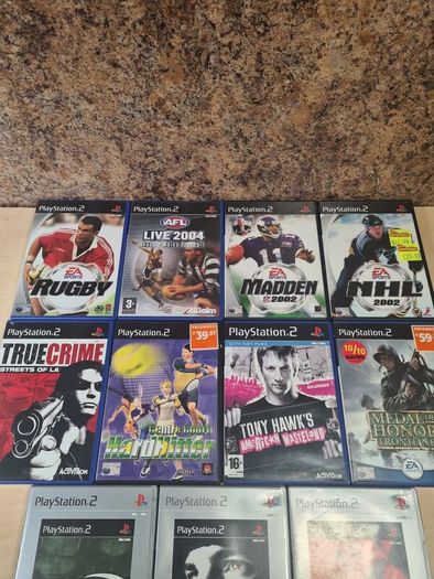 PS2 PlayStation 2 game bundle x 11 Tony hawk wasteland  gran turismo smugglers run medal of honor  true crime formula 1