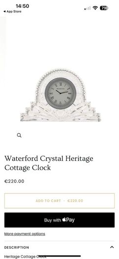 waterford crystal heritage cottage clock