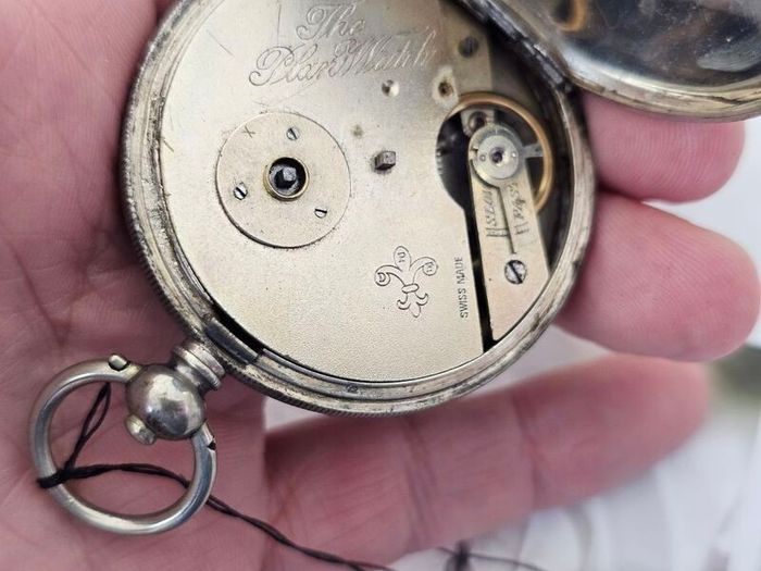 Early 1800s Antique Silver Swiss Made Pocket Watch Key watch