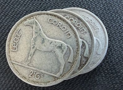 3 Silver Half Crowns