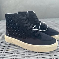Zara Black Rhinestone Sneakers (size 13.5 32eu)