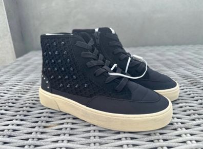 Zara Black Rhinestone Sneakers (size 13.5 32eu)