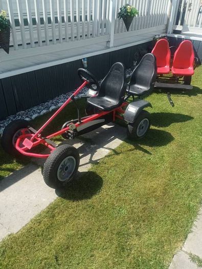 Berg Go kart and 2 seat trailer