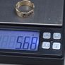Vintage 9ct Gold Sapphire Ruby Diamond Textured Ring Size 54 Image 8
