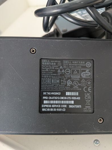 Dell Performance Docking Station (Model: WD19TBS)
