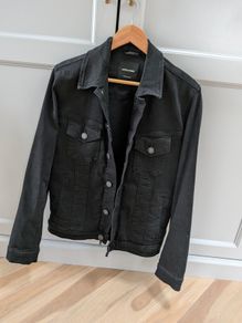 Mens black denim jacket