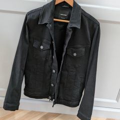 Mens black denim jacket